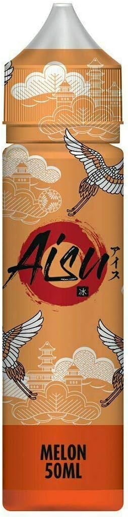 AISU Premium E-Liquid 50 ml Short Fill Vape Vaping Juice e-Liquid 70/30 VG/PG Melon Flavour Nicotine Free E-Cigarettes Quit Smoking