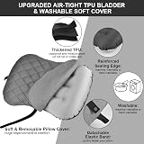 flintronic Camping Pillows Inflatable Travel Pillow Neck Ergonomic 46x31x11 cm view 4