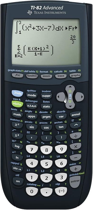 Texas Instruments Ti 82 Advanced Graphic Calculator 8 Lines With French Instructions And Language Amazon De Burobedarf Schreibwaren