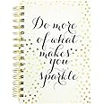 Graphique Designer Notebooks - "Do More of What Makes You Sparkle" - Spiral Bound Writing Journals for Offices, Schools, Classrooms, and More - Hard Cover with 160 Ruled Pages (6.25" x 8.25")