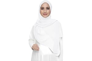 LINA & LILY Premium Chiffon Hijab Head Scarf Shawl Wrap for Muslim Women Lightweight
