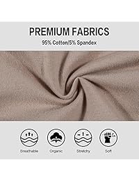 Innersy - Conjunto de ropa interior de algodón para mujer con cintura alta y control de abdomen