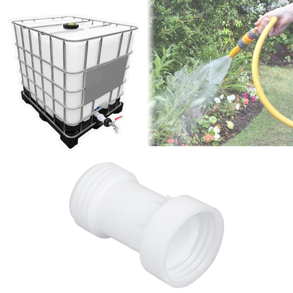 GYSRXS IBC Tank Fittings IBC Adapter S60×6 Coarse Thread Extension Spacer Tank Tap Extension with PVC Seal for IBC Water Tank Rain Barrel IBC Tap,Plastic(Diameter 6CM）