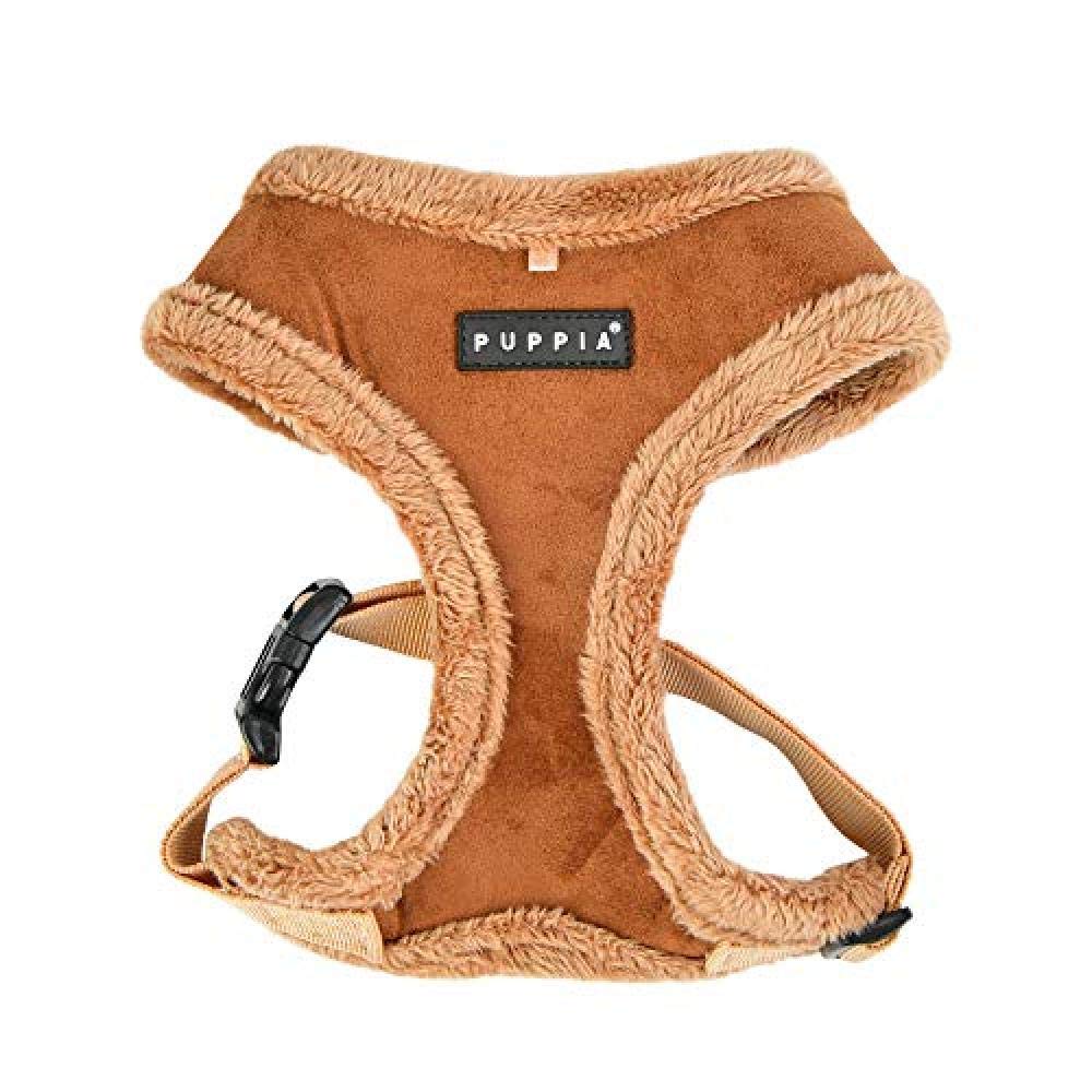 Puppia Dog Harness for small and medium dogs - TERRY HARNESS A - adjustable und comfortable Brown