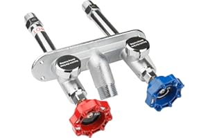 WHK 4" Inch Frost Free Water Spigot Faucet Supply Hot and Cold Outdoor Water Faucet 1/2 Inch MIP X 3/4 Inch Hose Bibb Freeze Proof Hose Bib Wall Outdoor Hydrant Sillcock(Brass,Chrome)