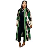 BDAILKA Leopard Print Cardigans Jackets for Women Outfit Blazer African Outwear Coat Length