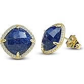 Lapis Earrings, Blue Stud Earrings for Women, Natural Gemstone Jewelry for Her