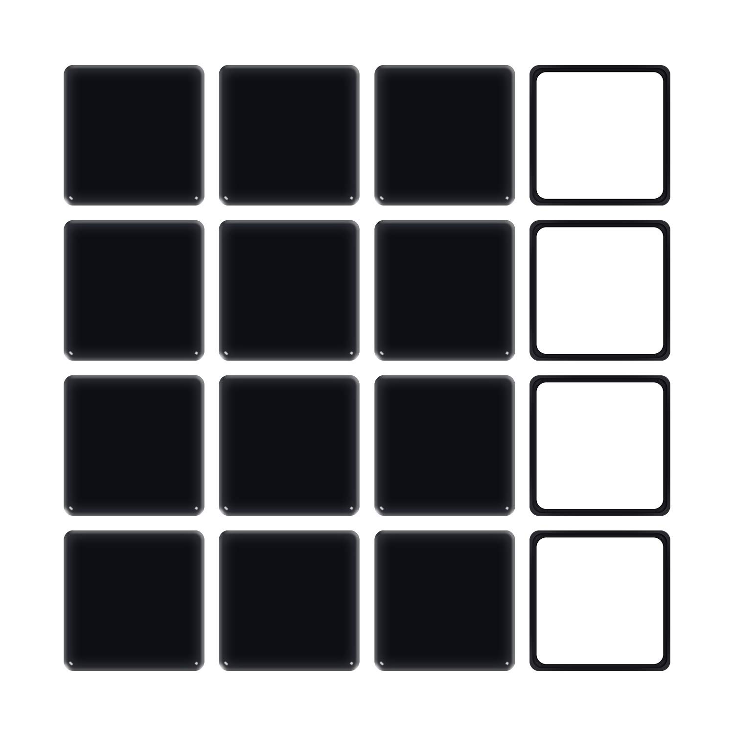 Ezprotekt Furniture Sliders for Carpet Sliders 2-1/2" inch for Moving Furniture Movers Carpet Gliders Glides Self-Adhesive Furniture Moving Pads, 64 mm 16 PCS Black