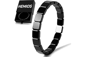Hemios Hematite Bracelet Men - Reignites Masculine Energy, Natural Hematite Stone Beaded Stretch Healing Bracelets Reclaim Yo