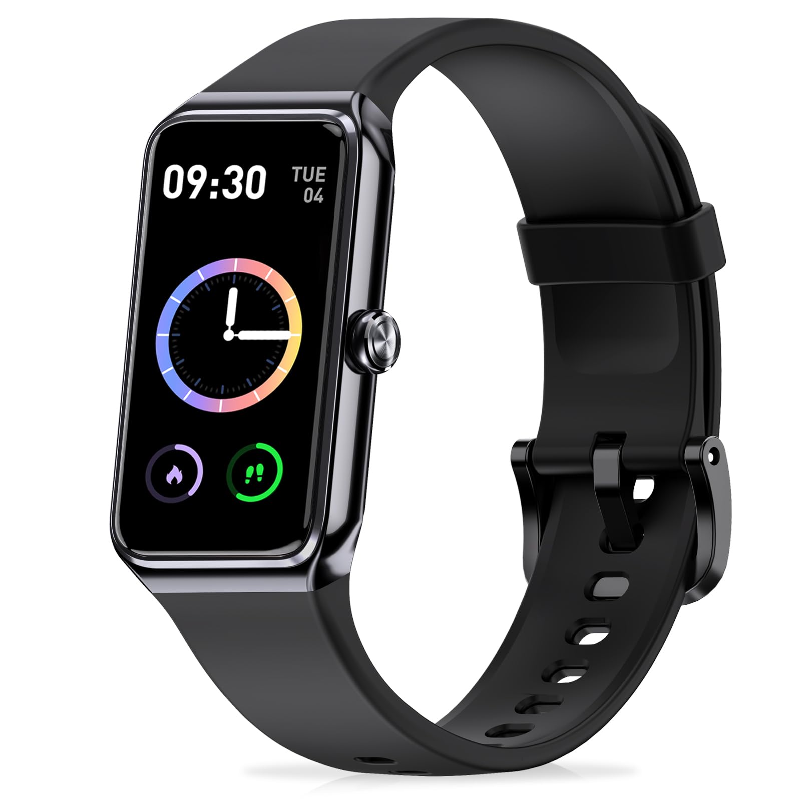 Photo 1 of Fitness Tracker with 24/7 Heart Rate,Blood Pressure Sleep Tracking,104 Sports Modes Calories Smart Watch,IP68 Waterproof Step Counter Activity Trackers Pedometer for Android&iPhone Women Men (Black)