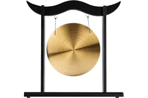 Ecoaterui 14" Gong Stands, Wind Chimes Wood Stand with Base for 1 Gong or 2 Chimes, Light & Portable Multipurpose Stand, Easy