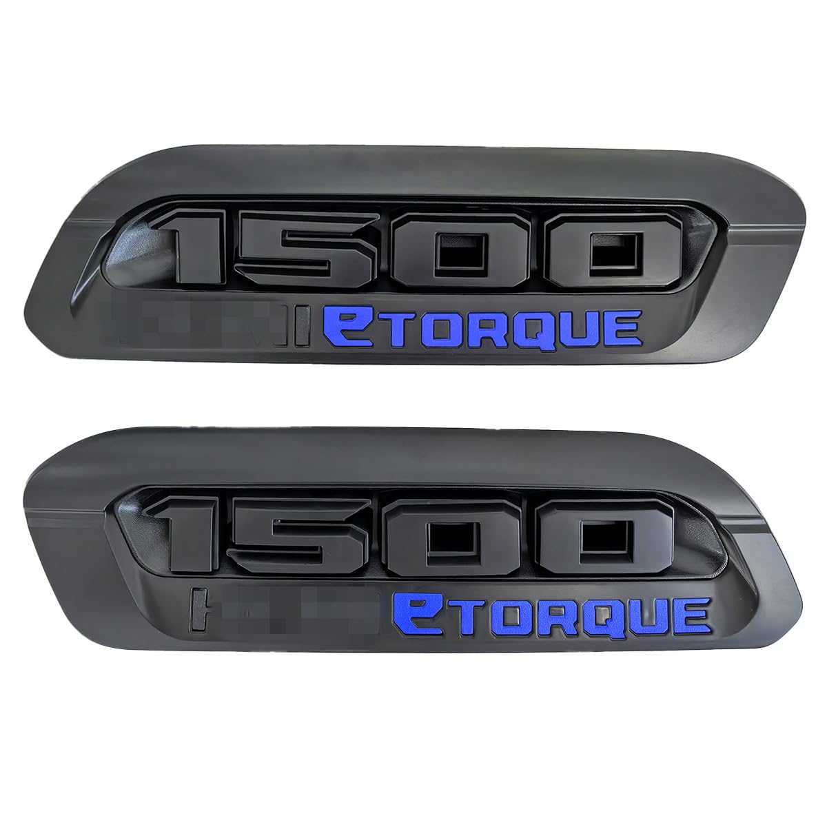 Photo 1 of 2pack OEM 1500 Etorque Exterior Badges Emblems Left Right Side Badges Hood 3D ABS Compatible with fits 1500 68500542AA 68500541AA (Black Blue)