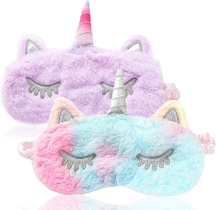 VALICLUD Kinder Plüsch Patch Schattierung Augenklappe Einhorn Schlafen Augenbind