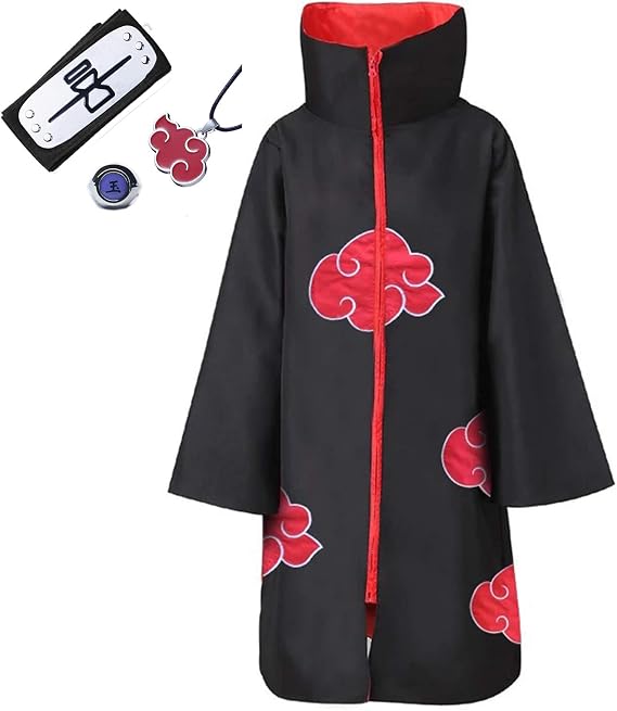 PowerTop Naruto Akatsuki Cloak, Headband, Unisex Uchiha