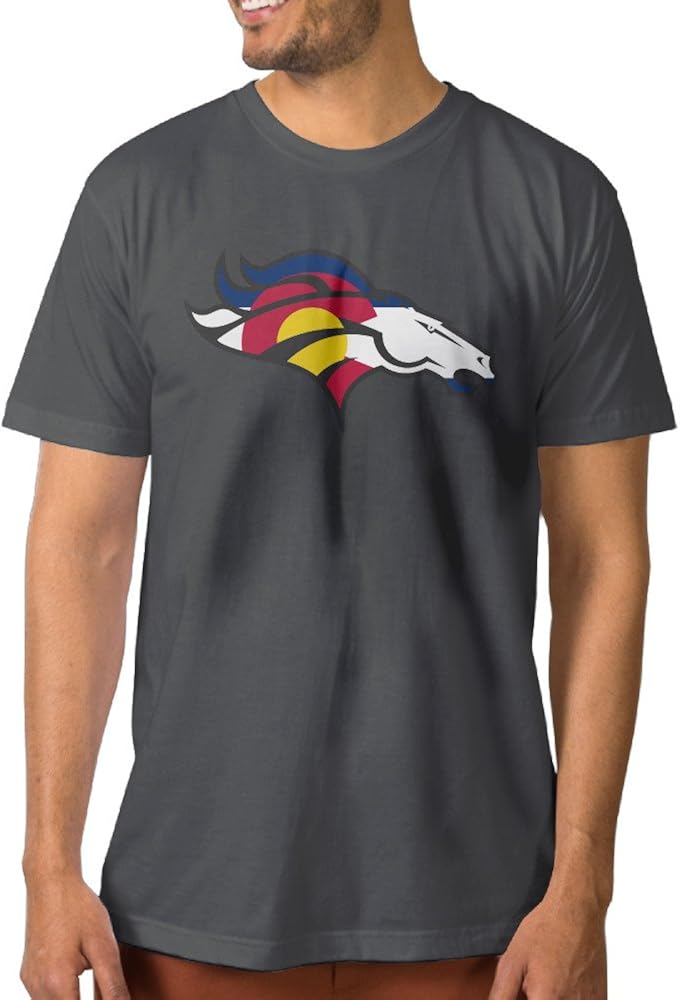 U9 Men's Denver Logo Flag Broncos T Shirts DeepHeather