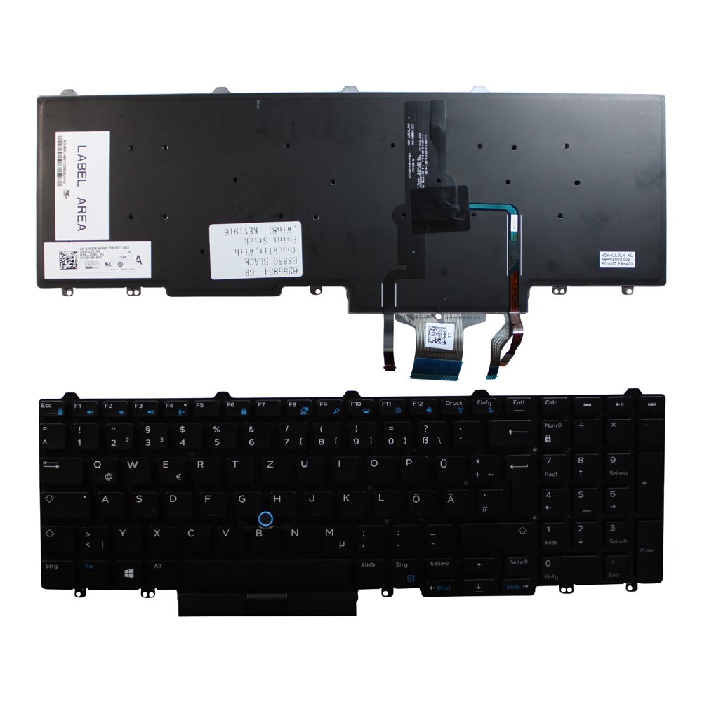 Keyboards4laptops Uk Layout With Pointer Backlit Black Windows 8 Laptop Keyboard Compatible With Dell Latitude E5550 Computers Accessories Computer Components