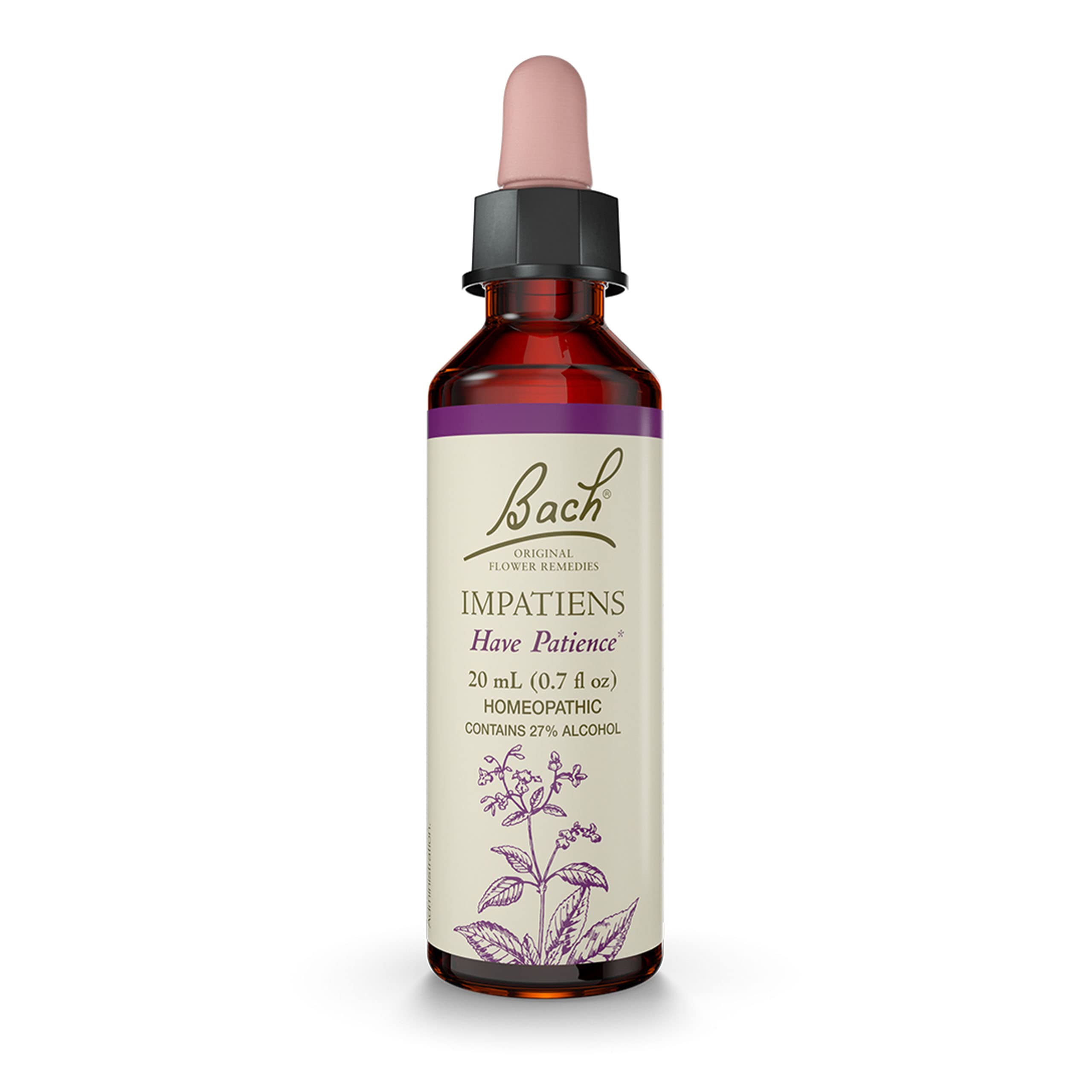 Bach Original Flower Remedies Supplement, Impatiens, 20 ml, 0.7 Fluid Ounce