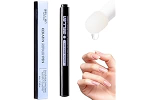 Gellen Keratin Nail Repair Pen, 30s Fast Absorbing Triple Protein Repair Complex, Nail Strengthener for Damaged Nails, Prevents Peeling & Ridges, Nail Hardener with Sponge Tip, Growth Serum Treatment