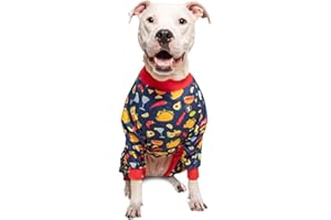 PITTIE CLOTHING CO. Pittie Clothing Pit Bull Pajamas for Dog, Full Coverage Onesie for Pitbull Pajamas for Dogs Doggie Pjs Dog Pitbull Outfit Dog Pajamas Clothes Medium Large XL XXL Breed