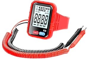 K8 Digital Wrist Multimeter with Compact Lightweight Design for AC/DC Voltage, Resistance, Current Testing and Transistor Tes