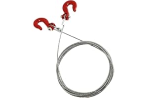 Maxmoral 1-Pack Trailer Chain Rope with Tow Hook for RC Car Truck Crawler Accessories