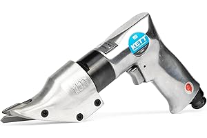 Kett P-500 18-Gauge Pneumatic Double Cut Shears, 90 PSI with 2200 RPM, Metal Cutter Tool, Electric Shears, For Metal Fabricators, Automotive, HVAC