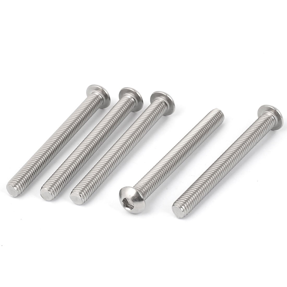 sourcingmap M8 x 75mm Stainless Steel Button Head Socket Cap Screw 5 Pcs