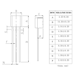 ALLECIN 2N7000 Mosfet Transistor TO-92 N-Channel