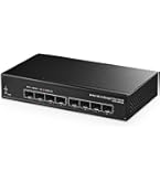Binardat 12 Port 10 Gigabit SFP Managed Switch, Support 1G SFP and
