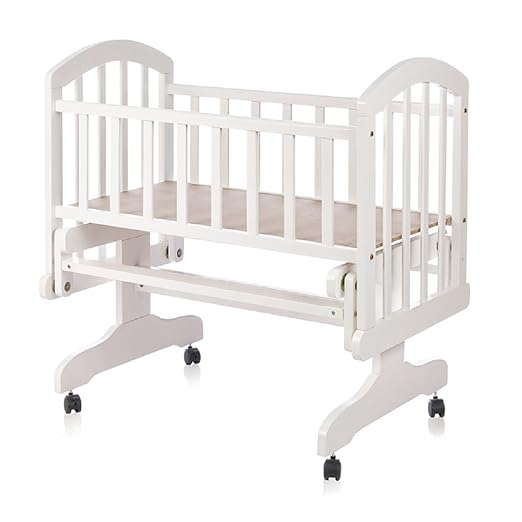 Buy Babycenterindia Wooden Cradle, White, Made in Malaysia, Hard Wood