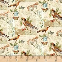 David Textiles Oak Avenue Scenic Multi, Fabric by the Yard