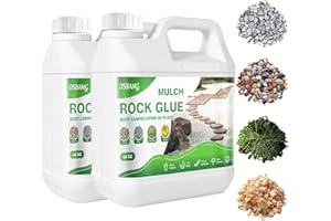 Rock Glue 1 Gallon/128 oz Liquid Rubber Mulch and Stone Binder for Driveways Garden Beds and Walkways Professional Landscape 