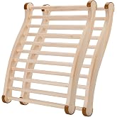 2PCS Sauna Backrest Sauna Accessories Curved Wood Support for SaunaBenches | Ergonomic curved design, with Non-Slip Pads, enhances support and comfort, works for various sitting or reclining positions