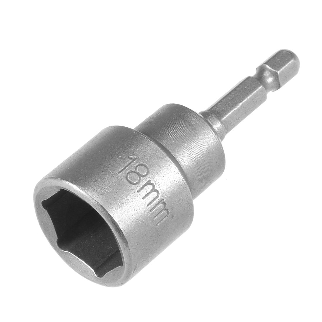 Sourcingmap 1/4" Quick-Change Hex Shank 18mm Magnetic Nut Setter Driver Drill Bit, 65mm Length, Metric