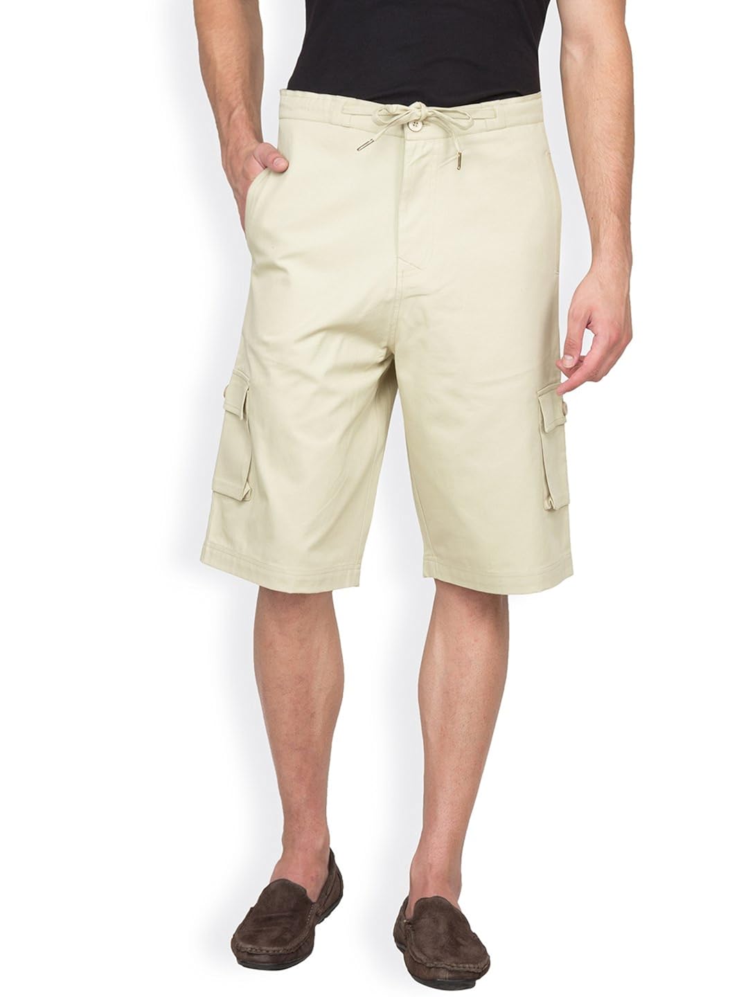 hypernation beige color casual three fourth for men