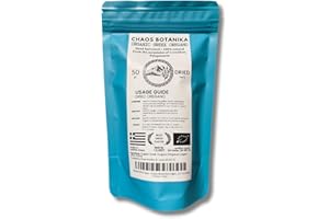 CHAOS MASTIHA Chaos Botanika Organic Greek Oregano – Loose Leaf Oregano from the Mountains of Leonidion, Greece – 100% Natural, Hand-Harvested, EU Certified Organic (50 Gram Resealable Pouch)