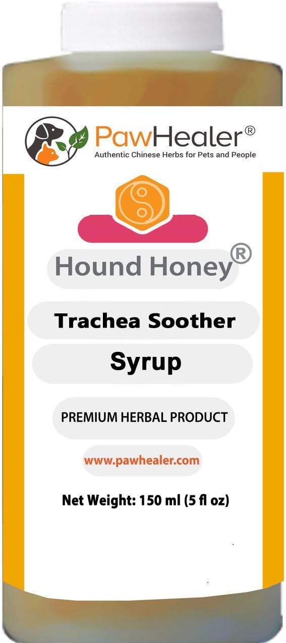 PawHealer® Hound Honey: Trachea Soother Syrup, 150 ml (5 fl oz), Natural Herbal Remedy for Symptoms of Collapsed Trachea