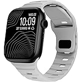 Soft Silicone Waterproof Strap Compatible with Apple Watch Ultra Band 49mm 46mm 45mm 44mm 42mm 41mm 40mm 38mm,Men Women Sport Bands for iWatch Series 10 9 8 7 6 5 4 3 2 1 SE Ultra