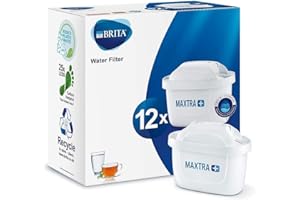 BRITA MAXTRA+ replacement water filter cartridges, compatible with all BRITA jugs -reduce chlorine, limescale and impurities for great taste - 12 pack