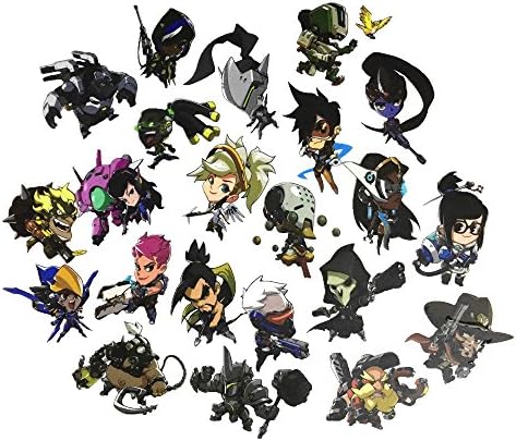 Gicon Overwatch Stickers Cartoon Vinyl Stickers 22 Characters