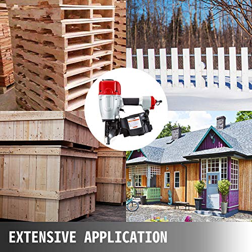 VEVOR Roofing Nail Gun CN90, Professional Coil Nailer from 2Inch up to