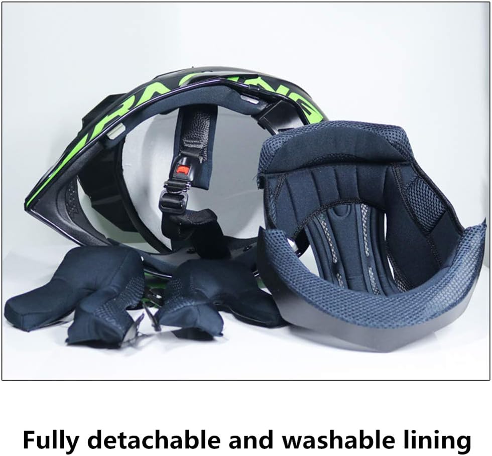 MRDEAR Motocross BMX Helm Matt Schwarz Motorrad Crosshelm Enduro MTB