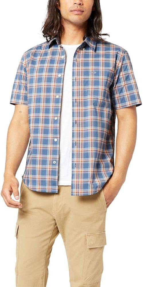 Dockers men's short sleeve button down comfort flex shirt Outlet