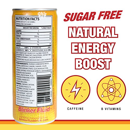 Blinker Fluid Energy Drink Caffeine, Taurine, Vitamin B6, B12, Niacin