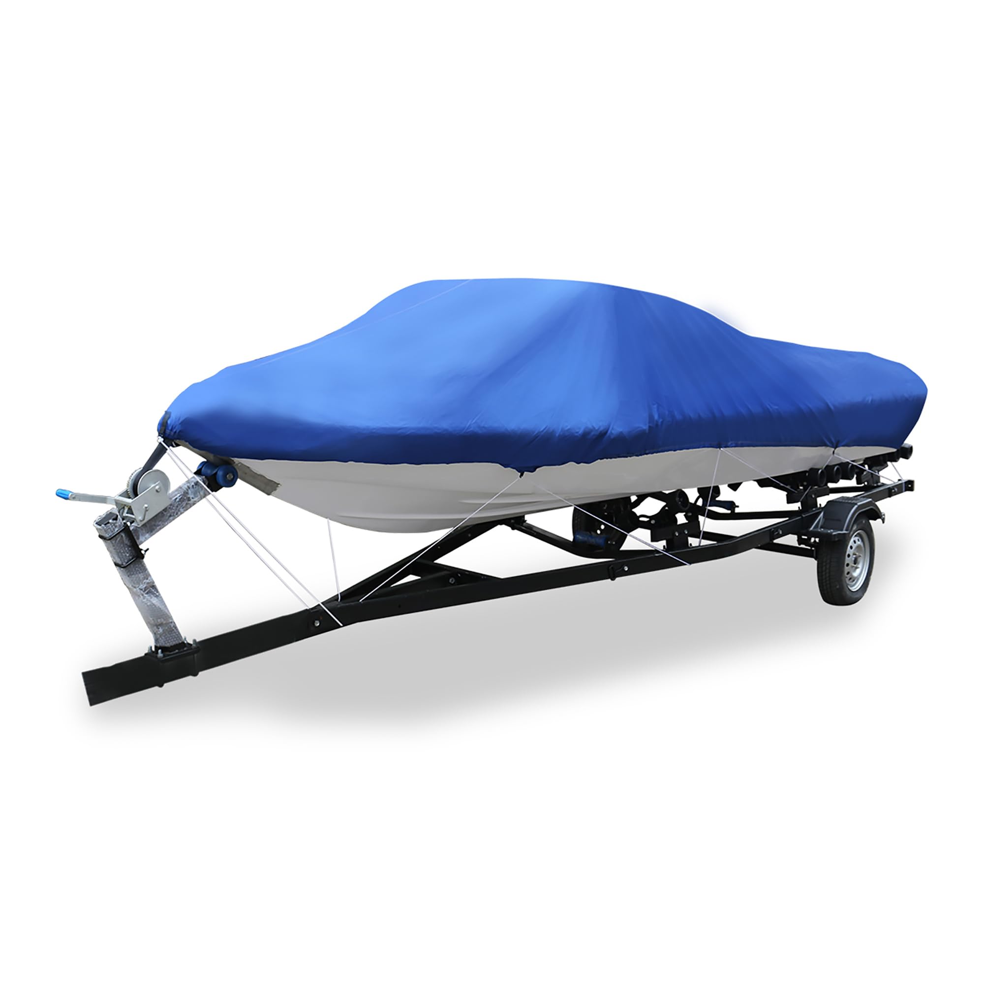 Hihaha Trailerable Fishing Ski Bass Boat Cover Oxford 14-16ft / 1Pcs Blue