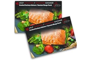 Wild Caught Canadian Pacific Smoked Sockeye Salmon Filet 2 Pack Gift All Natural From Vancouver BC
