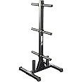 Best Fitness Body-Solid (BFWT10) Weight Tree Rack for Olympic Plates - Bumper Plate Storage, Weight Plate Holder