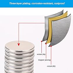 rhinocats 20Pcs Strong Magnets, 24 x 2mm, with