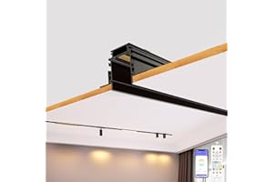 Hengsense Magnetic Track Lighting Rail, 4-Wire Recessed Aluminum Rail for LED Track Light System, Flush Mount 24V Low Voltage Adjustable Track for Ceiling (19.7inch/1.6ft)