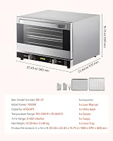 VEVOR Commercial Convection Oven 43Qt 1600W 4-Tier Electric Toaster view 7